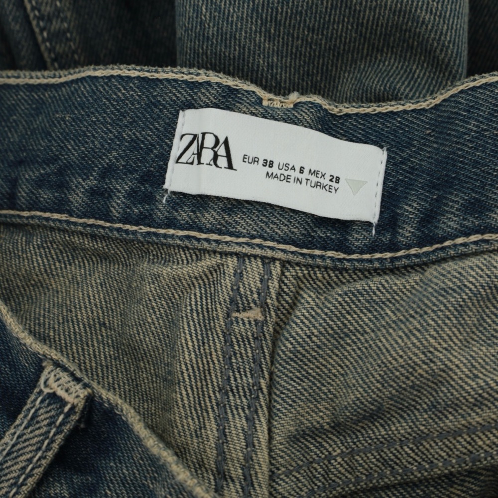 Zara Mid-Rise Wide Leg Ombré Jeans Size 6 NWOT - Picture 7 of 8
